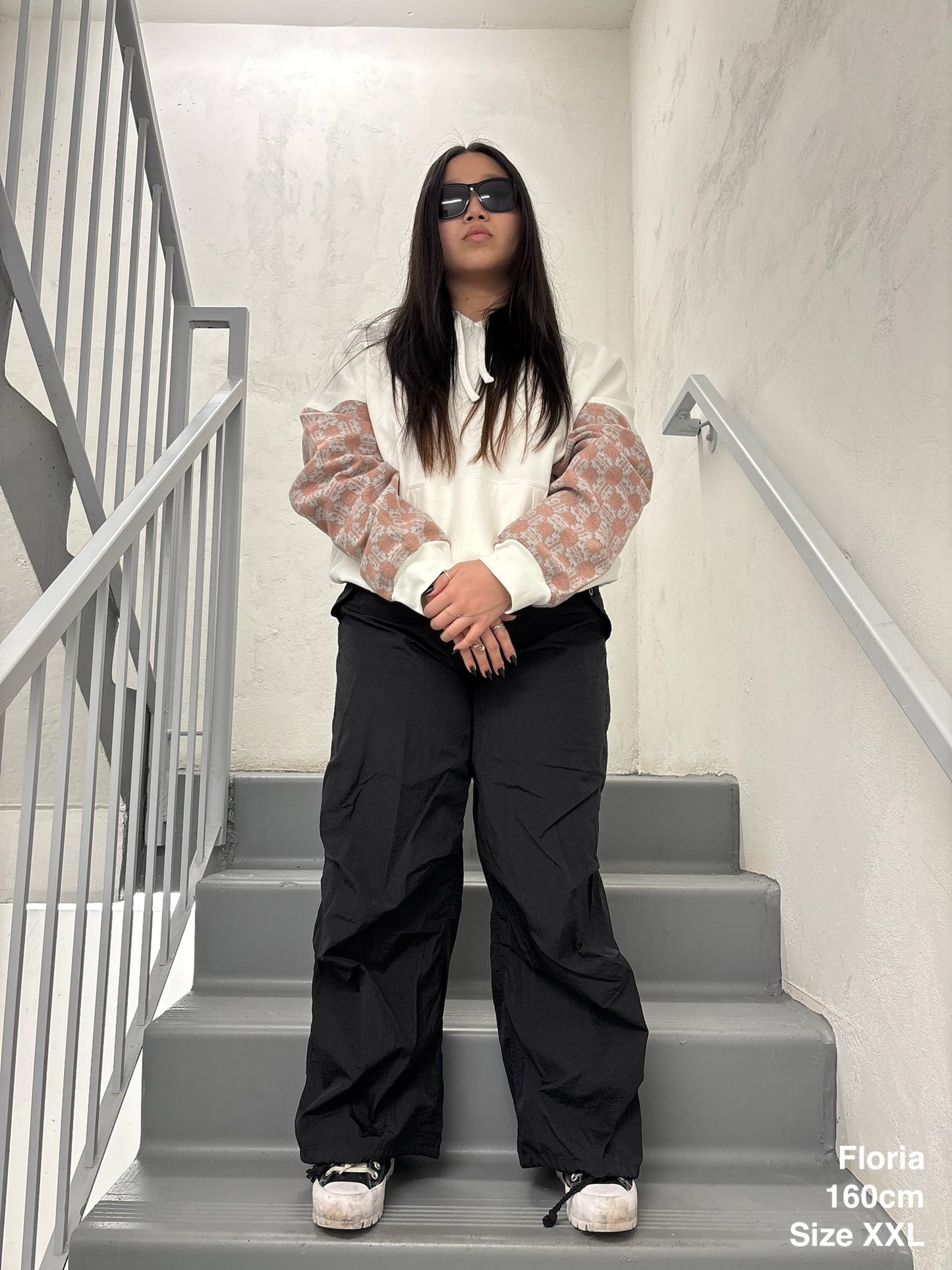 Sudadera con capucha Cresta (blanco perla)
