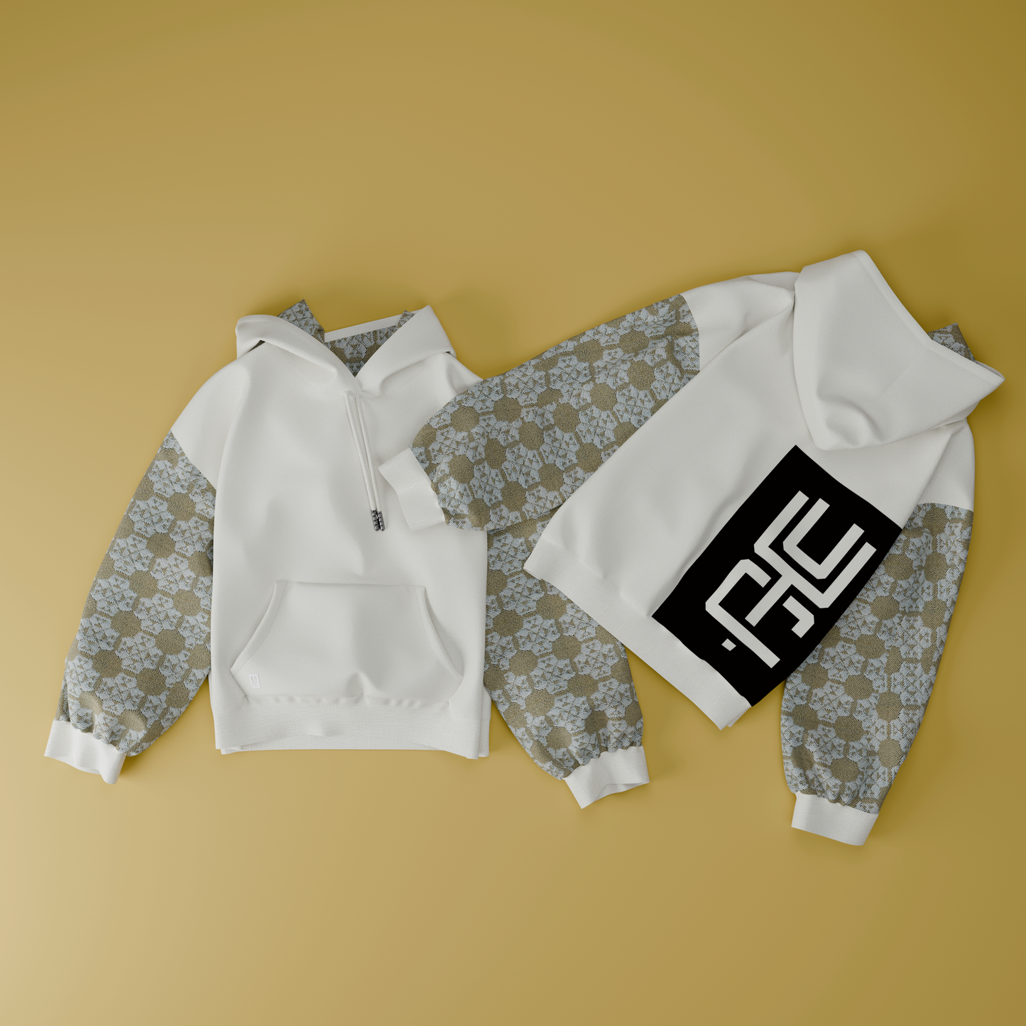 Sudadera con capucha Cresta (blanco perla)