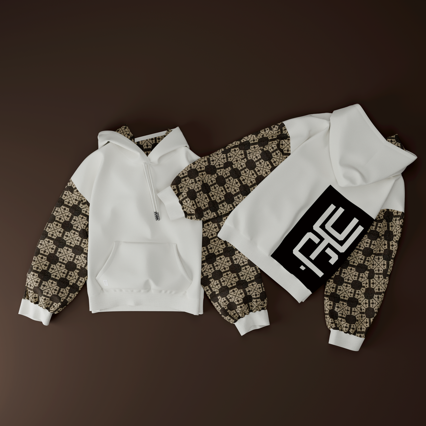 Sudadera con capucha Cresta (blanco perla)