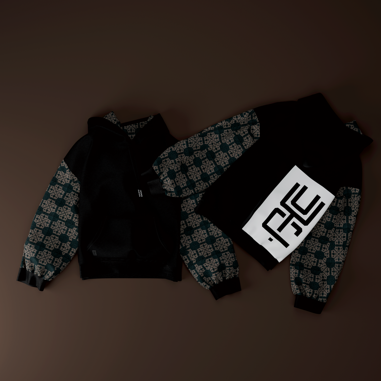Sudadera con capucha Cresta (negro azabache)