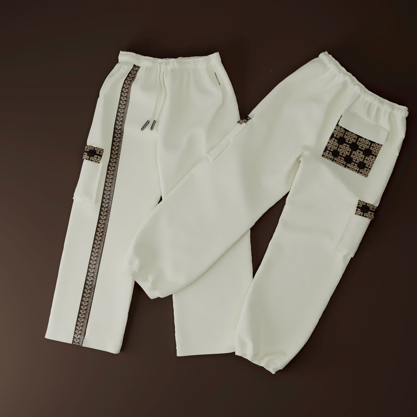 Envoltura Cargo Sweatpants (Pearl White)