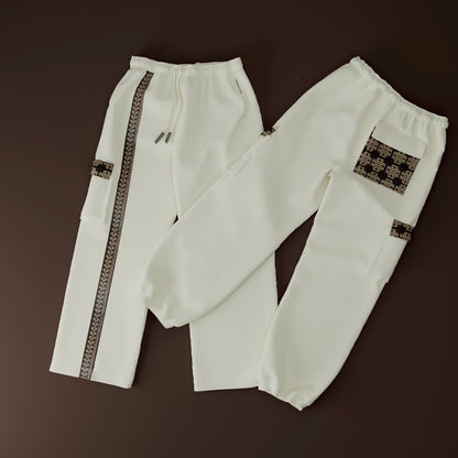 Envoltura Cargo Sweatpants (Pearl White)
