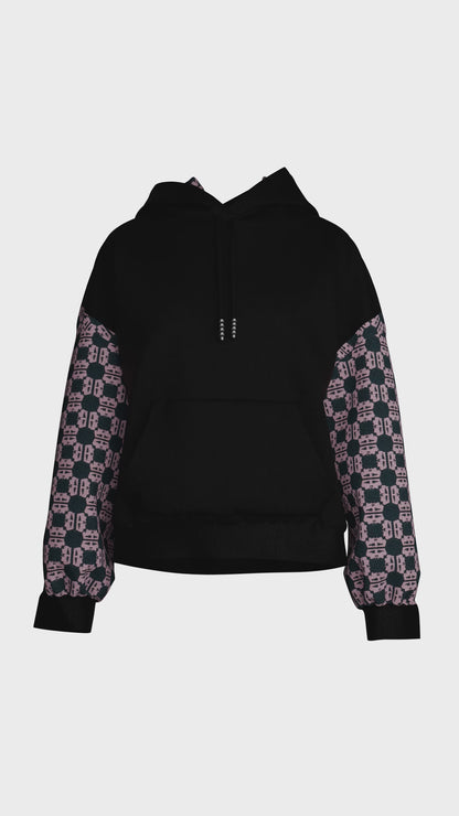 Sudadera con capucha Cresta (negro azabache)