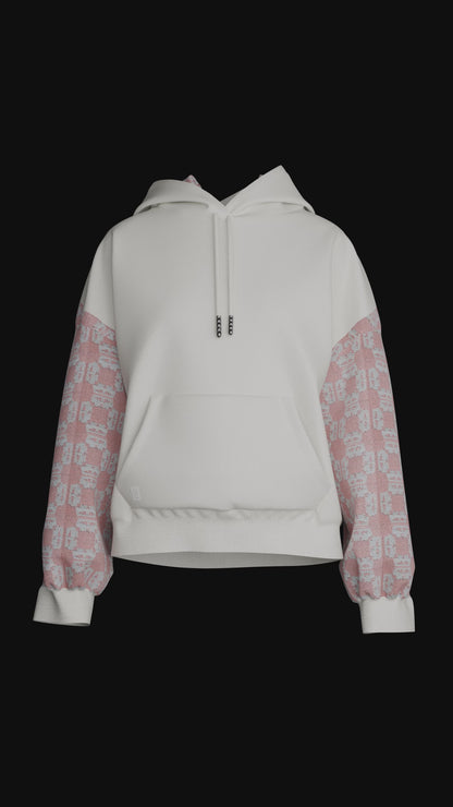 Sudadera con capucha Cresta (blanco perla)
