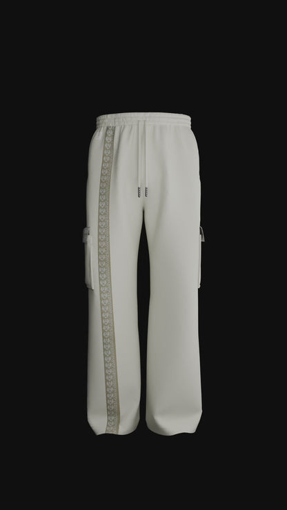Envoltura Cargo Sweatpants (Pearl White)